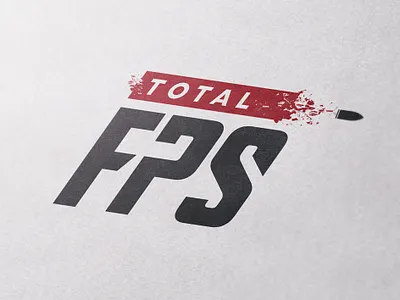 Total FPS branding bullet fps game logo shot