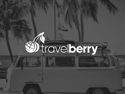 travelberry berry branding cherry earth logo travel trip