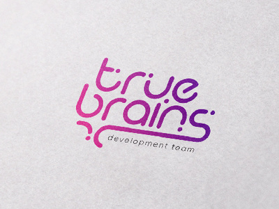 true brains brain branding developers development agency logo typogaphy