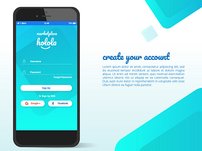 Holola: Group Messaging E-walllet APP - UI UX Kit branding login page ui concept ui ux