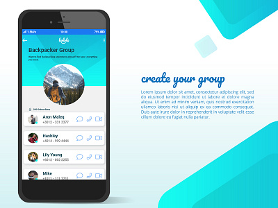 Holola: Group Messaging E-walllet APP - UI UX Kit