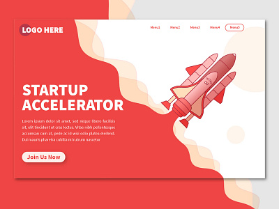 Startup Rocket Launching Landing Page