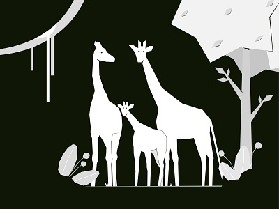 Giraffe animation art design flat design graphic design illustration illustrator motion graphics nature vector