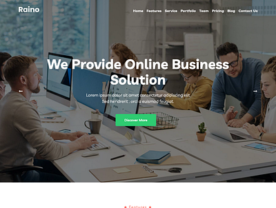 Raino - Digital Agency Landing Page Template agency