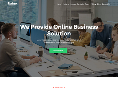 Raino - Digital Agency Landing Page Template