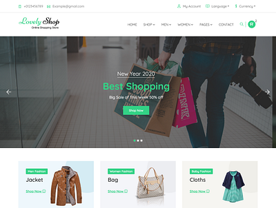 LovelyShop - eCommerce Bootstrap HTML Website Template ecommerce