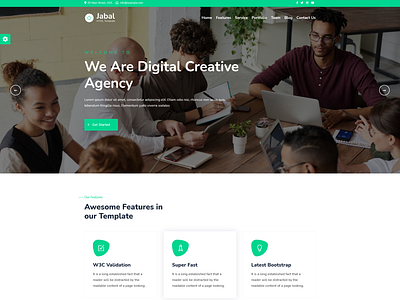 Jabal - Digital Agency One Page HTML Template