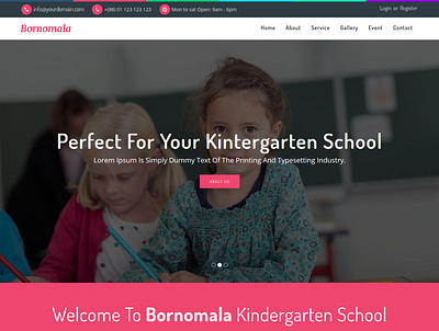 Bornomala - Kindergarten & School WordPress Theme onepage wordpress theme wordpress theme
