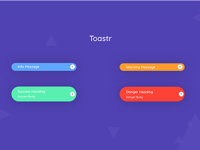 Toastr alert alerts danger message error message success message toast toastr warning message