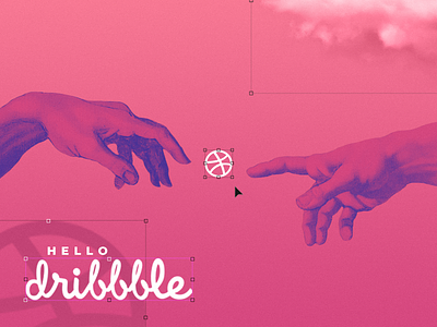 Hello Dribbble debut debutshot design dribbble firstshot hand hello hellodribbble invite