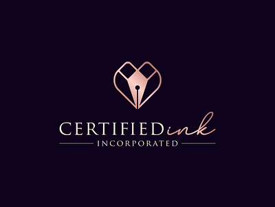 Certified ink branding design graphic design logo logo design vector