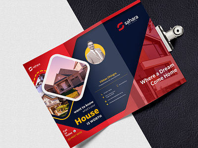 Triple sided flyer design for Real Estate Drops branding design flyer graphic design marketing material print real estate vector visual design