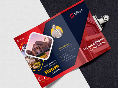 Triple sided flyer design for Real Estate Drops