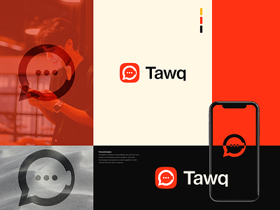 Tawq App app branding chatting design graphic design logo logo design timeless vector video visual design