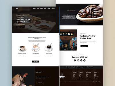 Coffee Shop Landing Page UI Concept