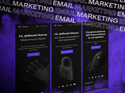 Email marketing branding 3D 3d 3d models branding design email graphic design marketing smoke texture ui ux vector web webdesign website design