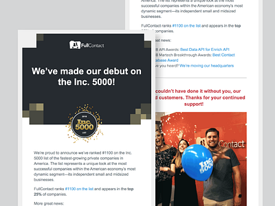 Inc. 5000 Email Template announcement award email email html email template html inc 5000 marketing