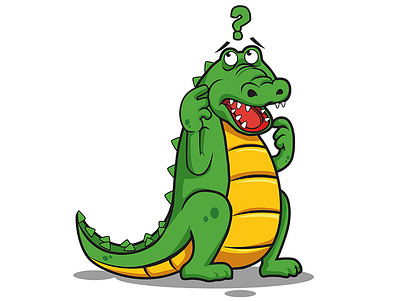 Forgetful Crocodile aligator crocodile design forgetful crocodile illustration logo logomascot vector