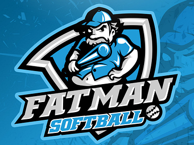 fatman softball design esportlogo esports fatman illustration logo logodesign logomascot mascot logo softball vector