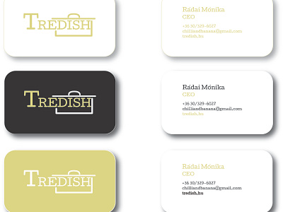 TreDISH business cards branding business card business card design illustration logo typography vector
