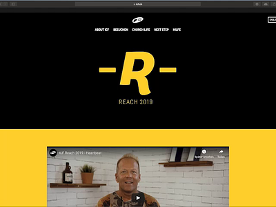 ICF Reach Website flatdesign icf logo webdesign yellow