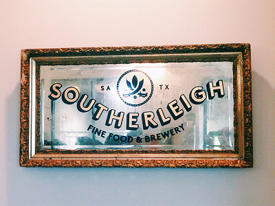 Vintage Mirror Sign / Southerleigh