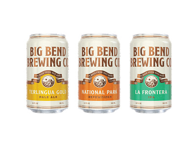 Big Bend Brewing Co. Packaging beer cans packaging west texas