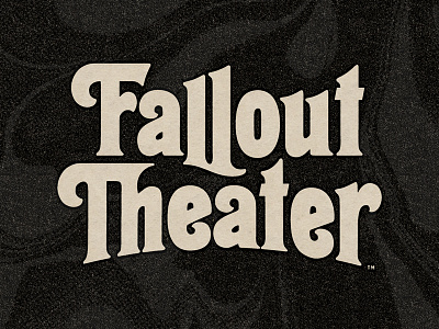 Fallout Theater austin branding comedy texas theater type wordmark