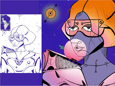 space Bubble gun colors illustration design digital art graphicdesign illustration illustration design illustrator procreate prompt sketch