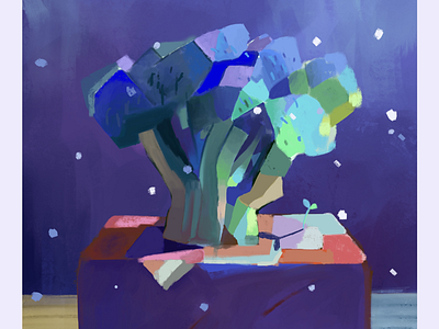 mushroom colors illustration digital art prompt