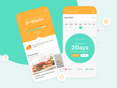 Pregnancy - Mobile App Design