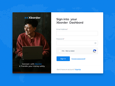 Xborder - login Page branding design flat icon logo typography ui ux vector web