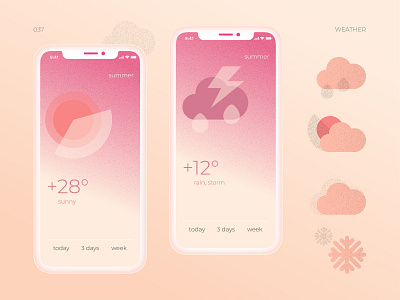 037 037 app concept dailyui design icon icons summer sunny ui vector weather web