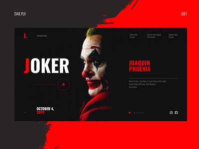 087 087 concept dailyui design joker web website