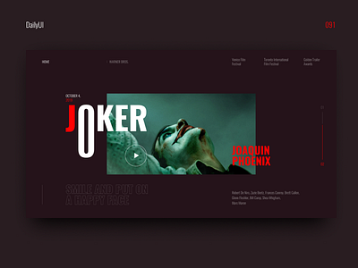 092 concept dailyui design joker typography ui web