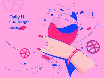 DailyUi 100 challenge dailyui design dribbble illustration wine