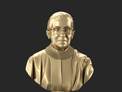 Ruth Ginsburg 3d character 3d model 3d portrait judje ruth ginsburg