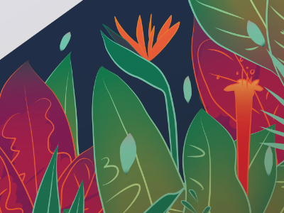 2700 Sneak Peek florida illustration illustrator jewel tones plants vector