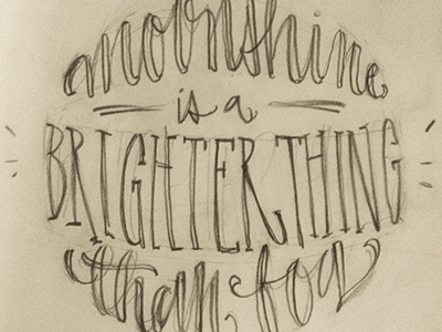 Lettering // Moonshine sketch fog graphite lettering moonshine sherlock sketch type