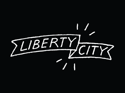 Liberty City brand fuentoovehuna hand lettering logo store type