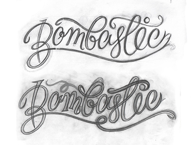 Sketch Bombastic II(2) letter lettering logo sketch