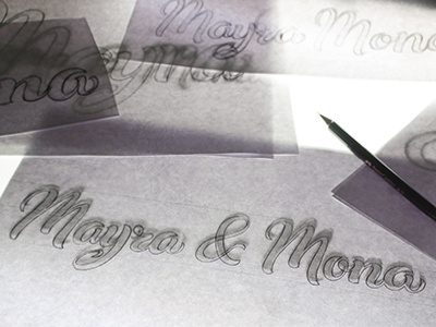 Mayra & Mona sketch fuentoovehuna lettering sketch type