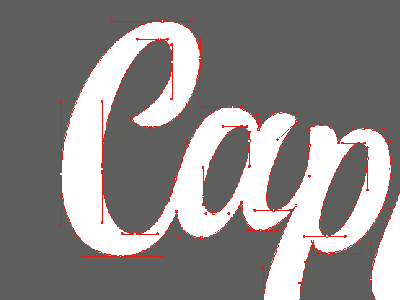Cappen lettering logo work in progress