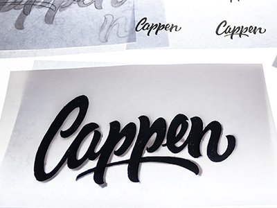 Cappen sketch lettering logo sketch