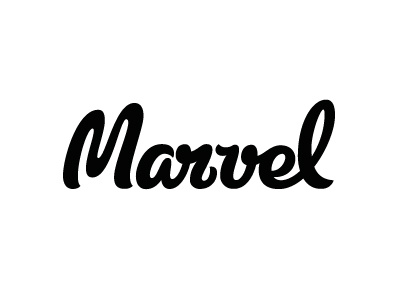 Marvel brand fuentoovehuna lettering logo type