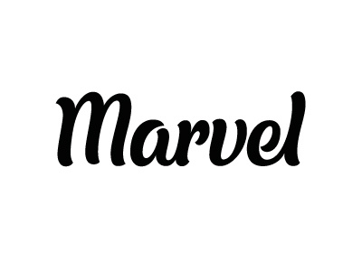 Marvel brand fuentoovehuna lettering logo type