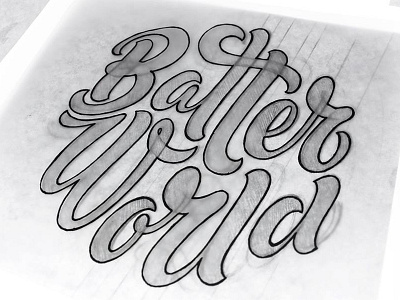 Batter World sketch fuentoovehuna lettering logo sketch type work in progress