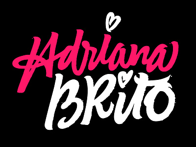 Adriana Brito / Logo branding brush custom type fuentoovehuna hand lettering logo type typography