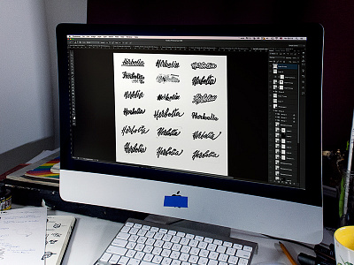 Herbolia / Behance project WIP lettering logo logos type work in progress