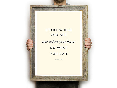 Arthur Ashe Quote quote simple typography